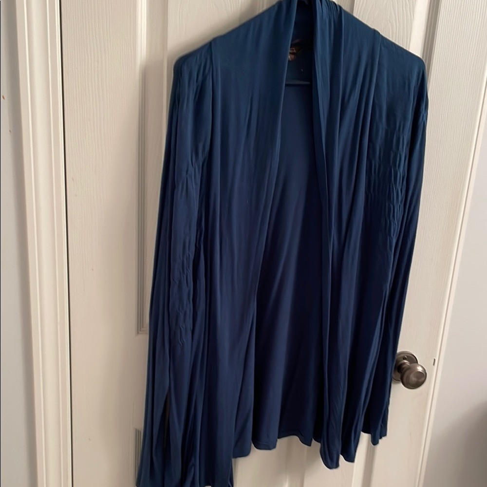 Elegant Blue Open Cardigan